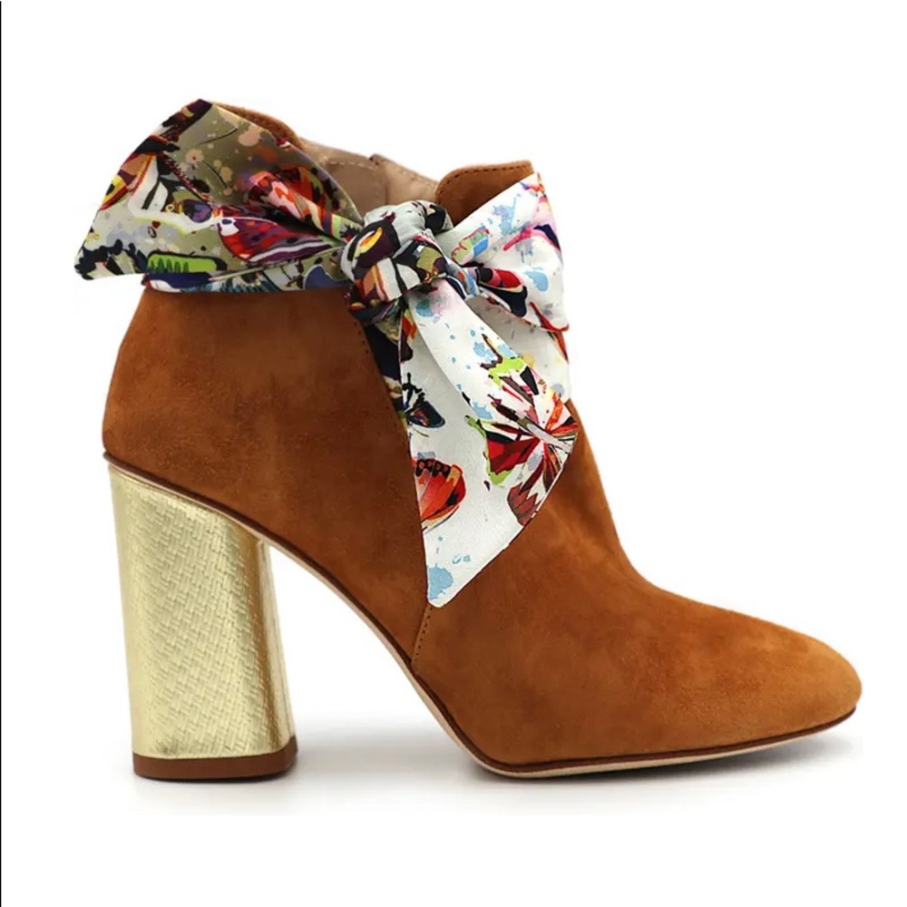 Valentina Rangoni Suede Butterfly Bow Shoes